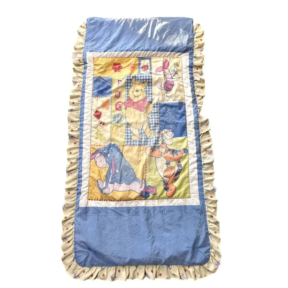 Vintage Winnie The Pooh Comforter Blanket Two Sided